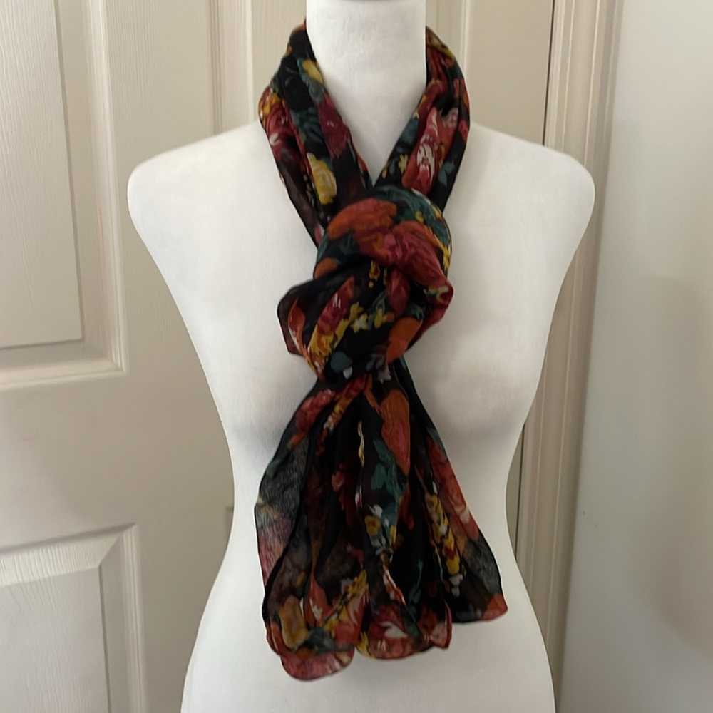 Unbranded Floral Print Infinity Scarf